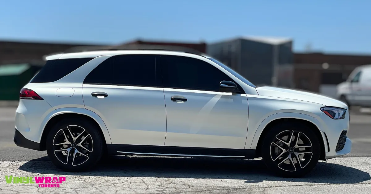 Mercedes GLE 63 full colour-change wrap to satin pearl white