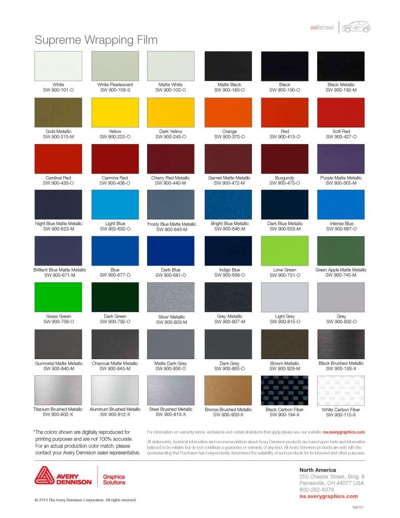 Best Avery Dennison & 3M Vehicle Wrap Vinyl Wrap Toronto