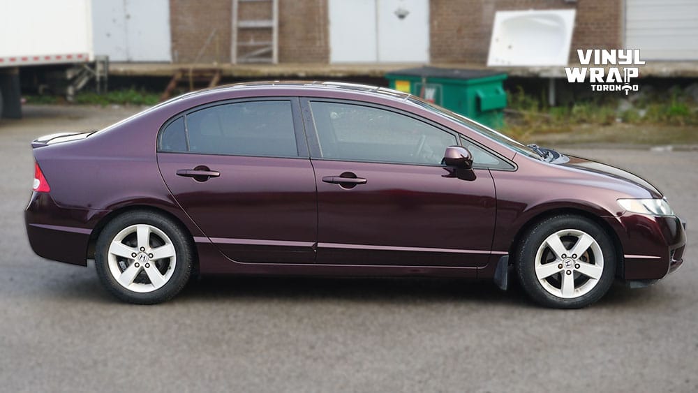 Honda Civic 2010 - Full Vinyl Wrap - After Side - Full Wrap