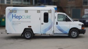 HepCURE - Chevrolet Ambulance - VinylWrapToronto.com - Custom Full Vinyl Wrap - Avery Dennison - Side